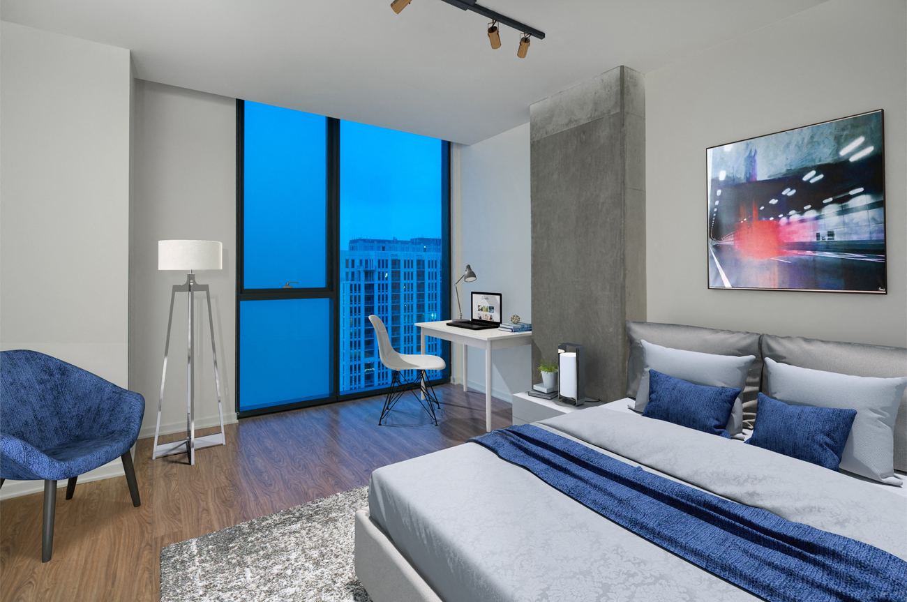 Large Comfortable Bedrooms at One 333, Chicago