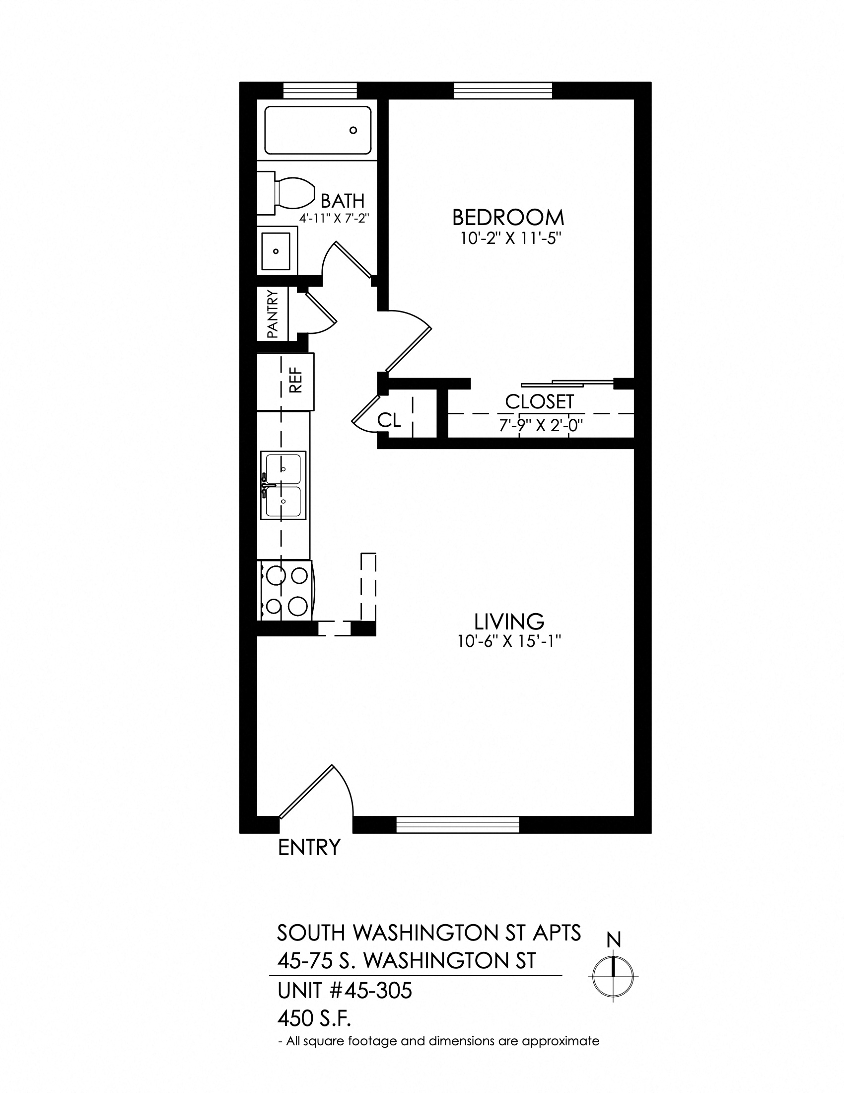 South Washington Apts - 1 Bed, 1 Bath
