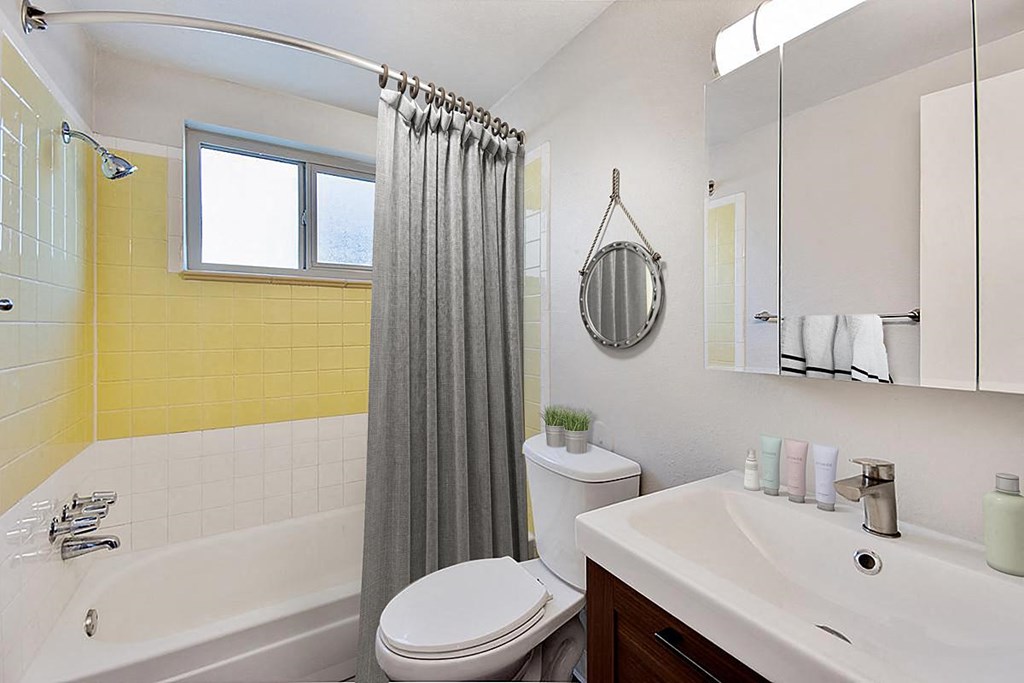 a bathroom with a sink toilet and a shower