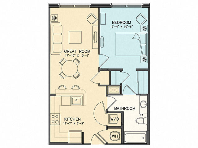 Cameo floor plan at The Chapman Apartments