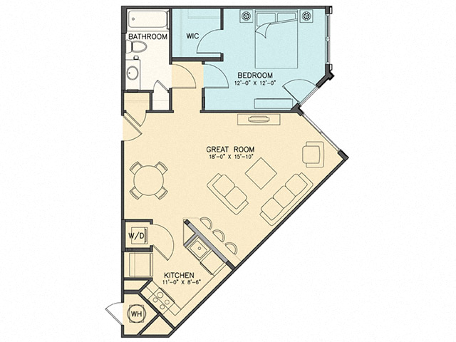 Tempo floor plan at The Chapman Apartments