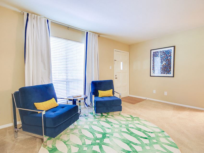 Carpeted Living Room Carpeted Living Room at Montecito, Raleigh, 27609