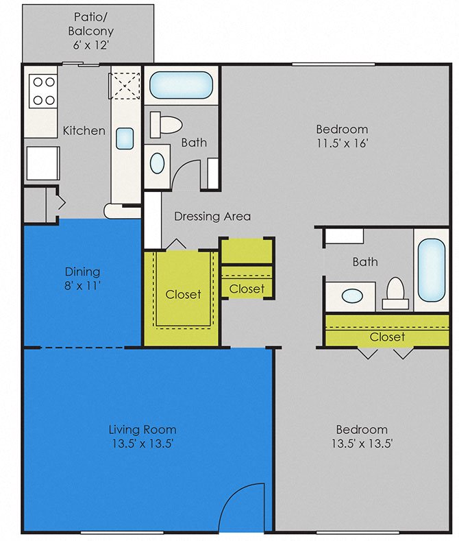 Montecito Floor Plan_2C_2b2b Montecito Floor Plan_2C_2b2b