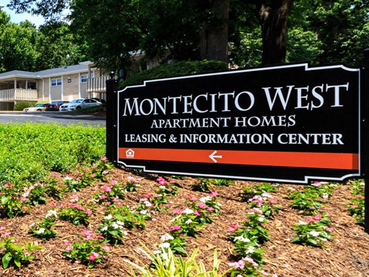 Entrance Sign at Montecito West in Raleigh, 27609