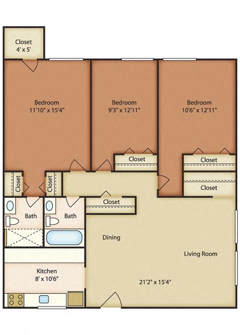 3 bedroom apartments in Norfolk VA 3 bedroom apartments near Little Creek