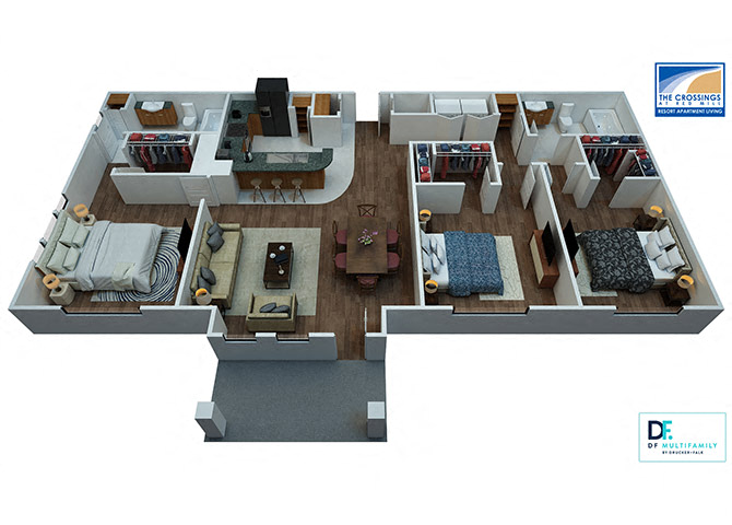 Aurora Floor Plan At Virginia Beach Apartments