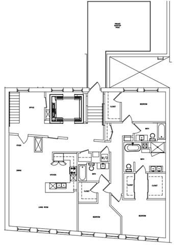 3 BED 3 BATH Floor Plan 6