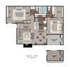 2 Bedroom 2 Bathroom Floor Plan