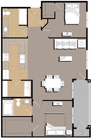 Two Bed Two Bath