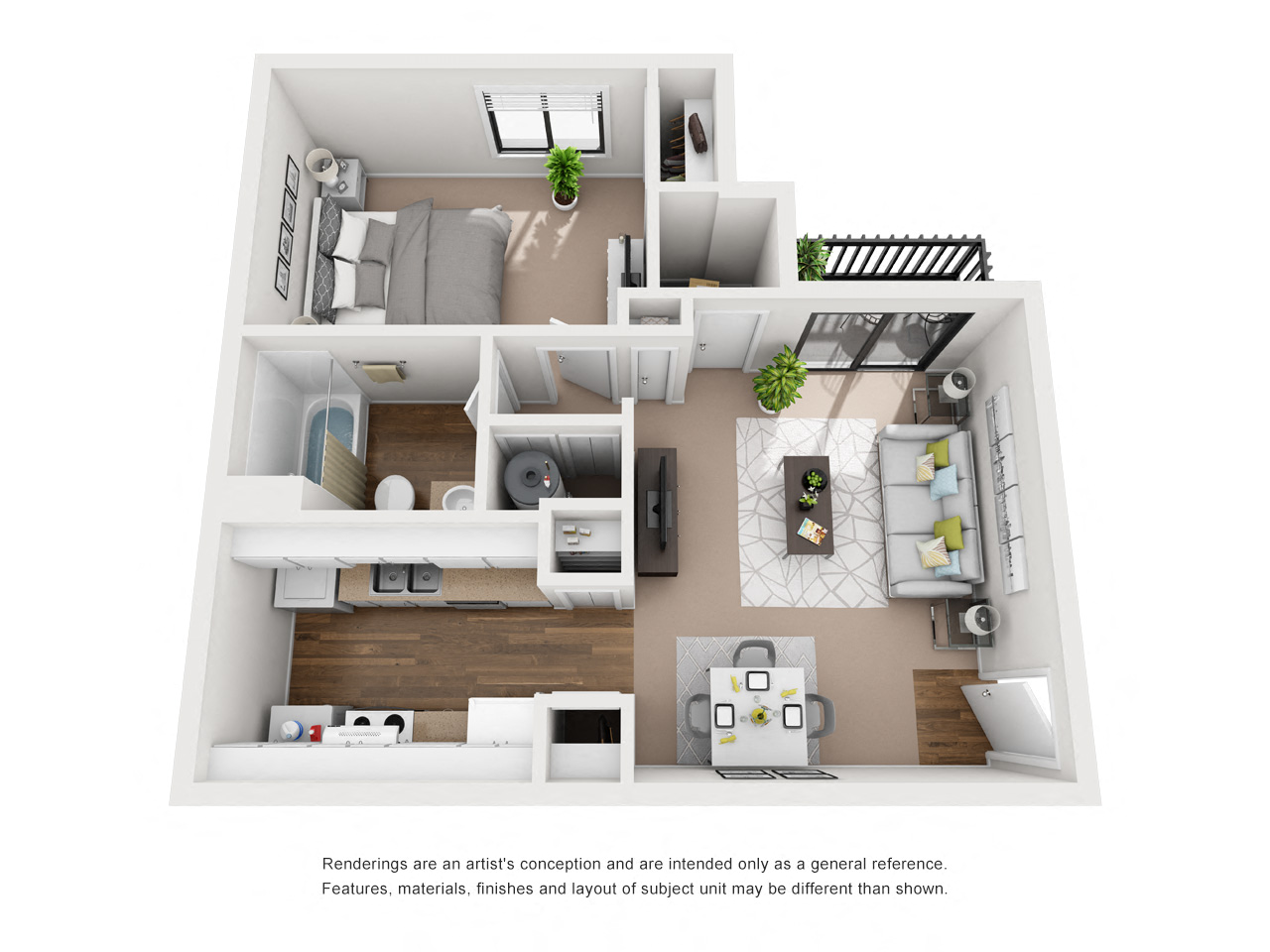 One Bedroom Floor Plan