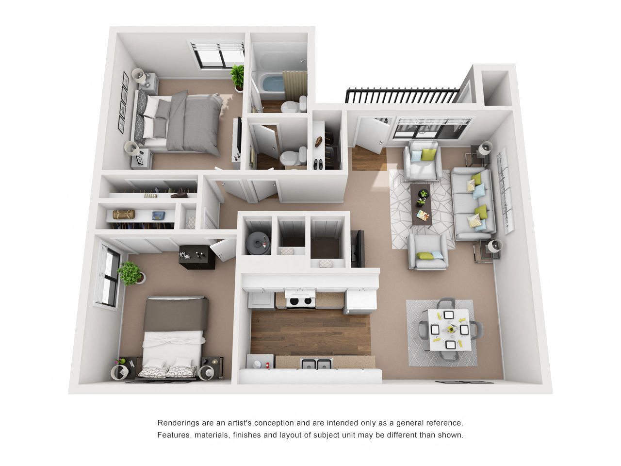 Two Bedroom Floor Plan