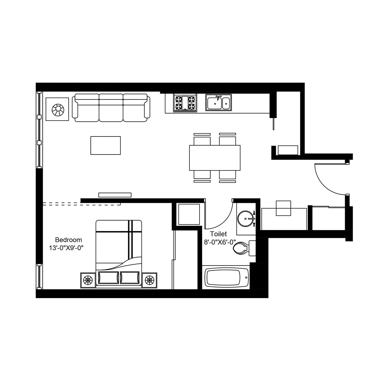 L Floor Plan 3