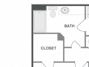 One Bedroom One Bathroom Floor Plan Okeefe