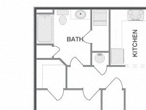 Two Bedroom Two Bathroom Floor Plan Monet