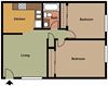 2 bed and 1 bath