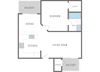 1 bed and 1 bath