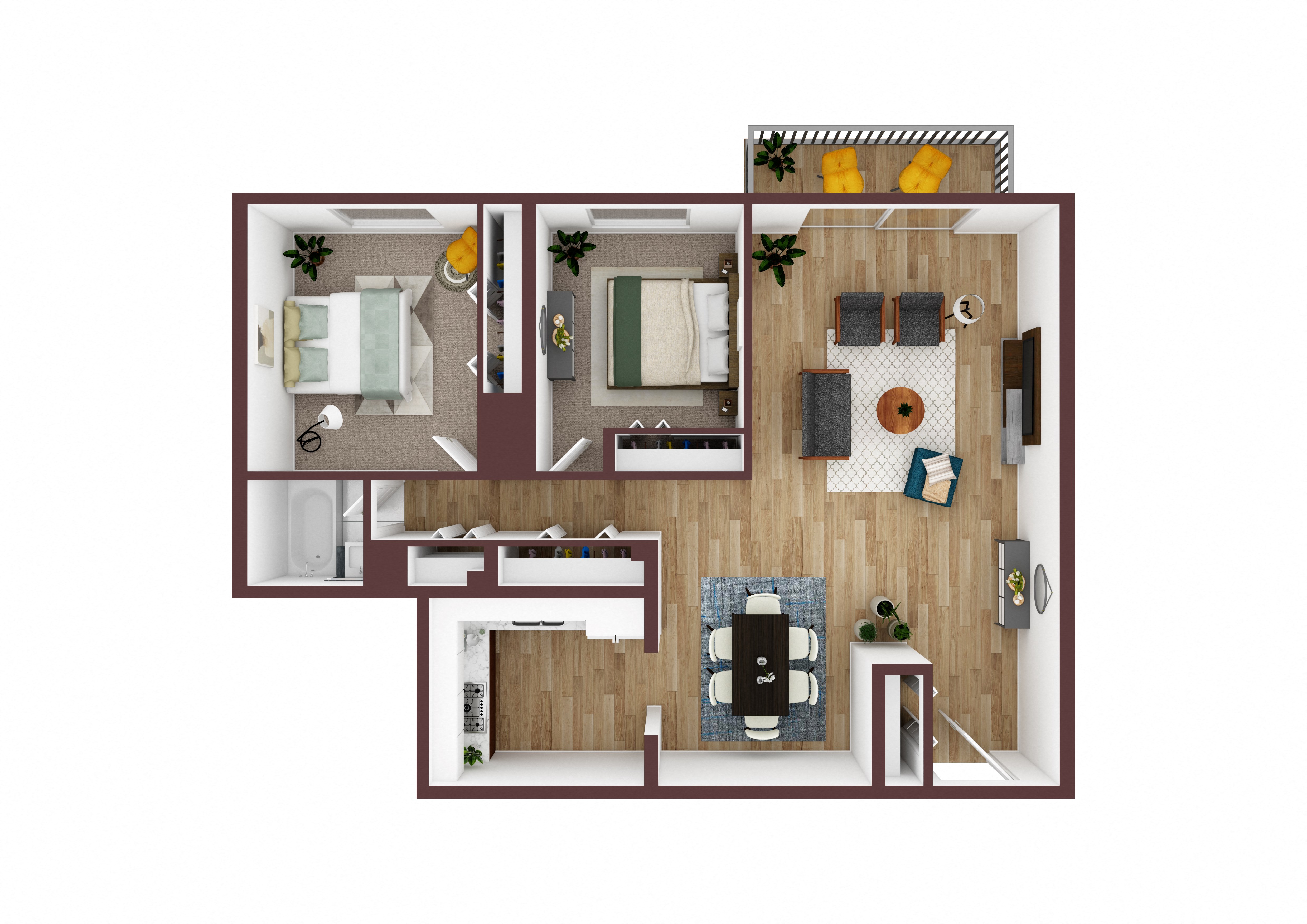 Jefferson- 2 Bedroom, 1 Bath