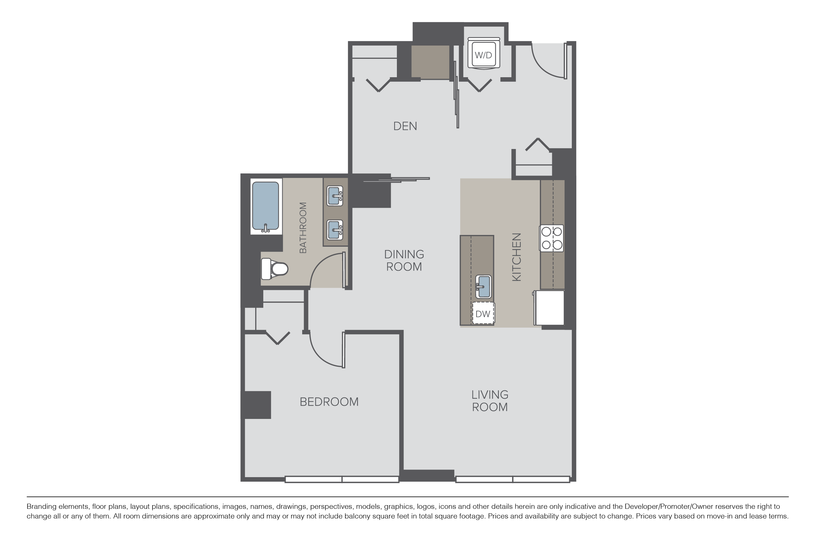 Plan 1F + Den