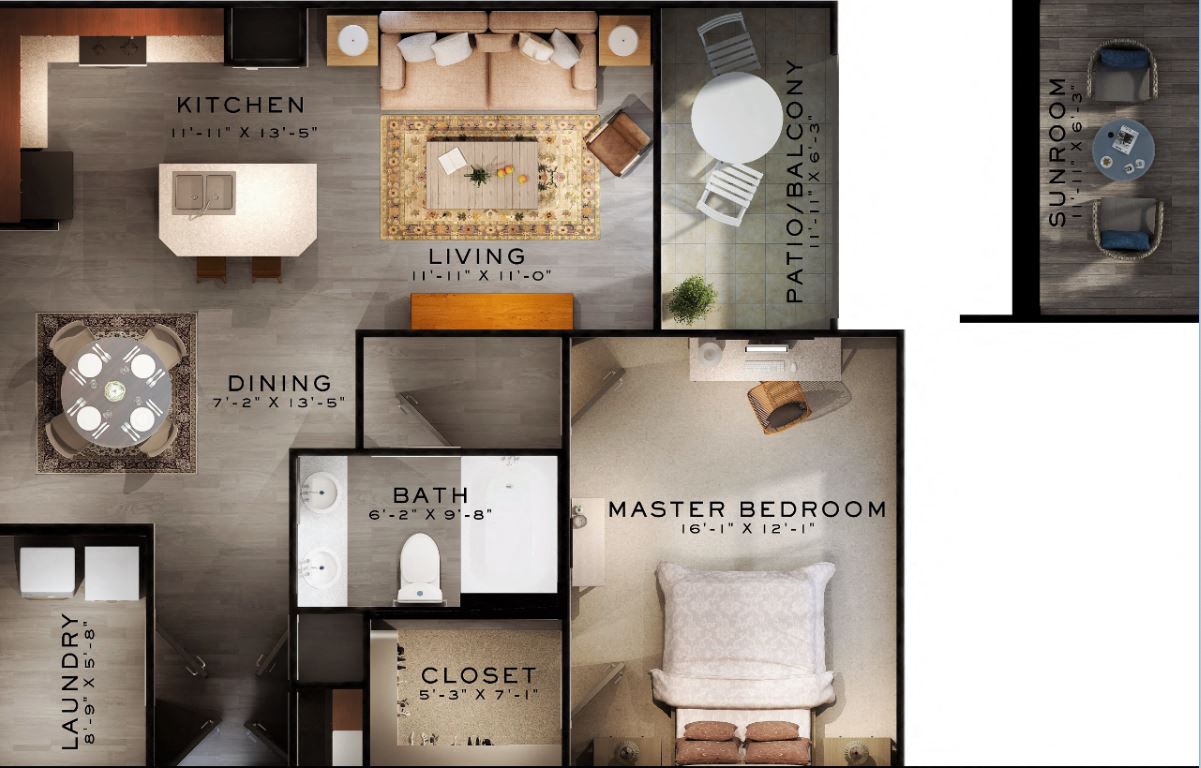 Gilreath Floor Plan at Residences at Century Park, South Carolina, 29650