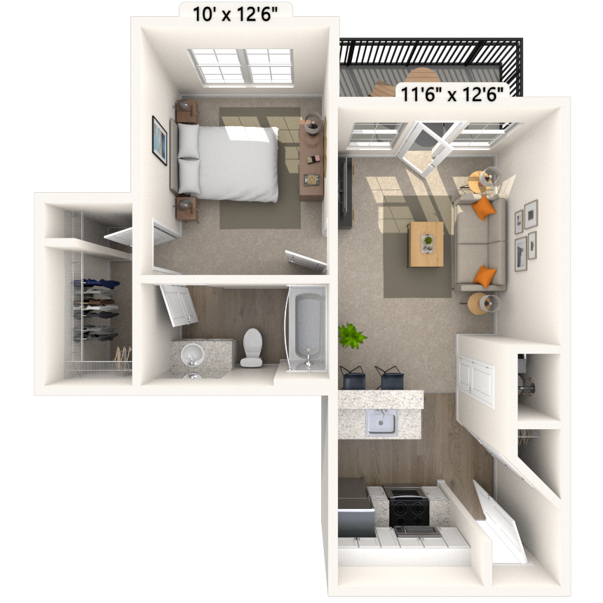 Traditional 1x1 522-523 SF