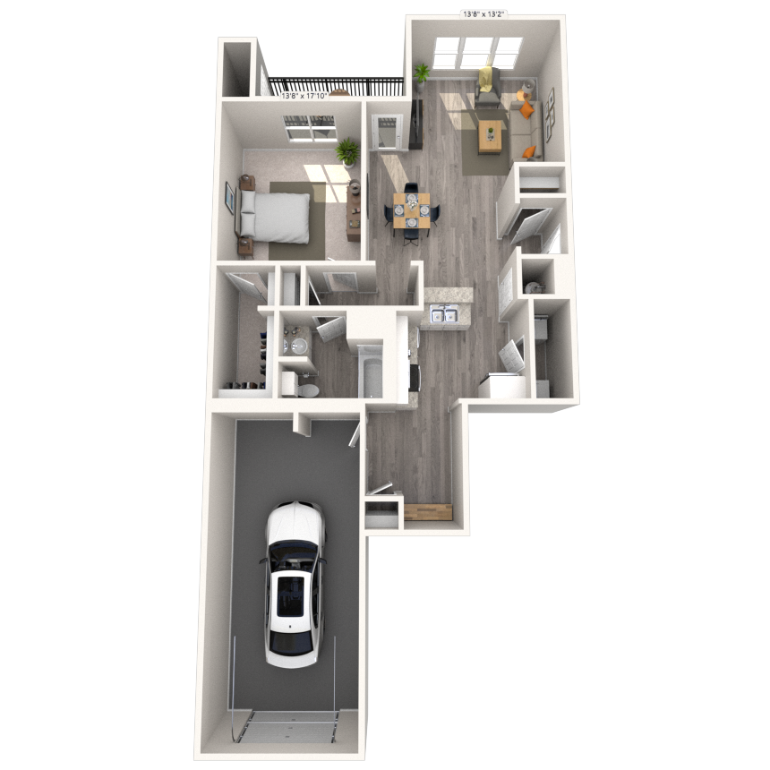 Traditional 1x1 752-1030 SF
