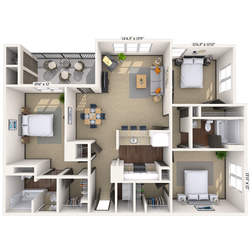 Traditional 3x2 1363-1470 SF
