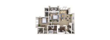 Traditional 2x1 962 SF