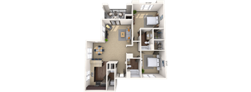 Traditional 2x2 1166 SF