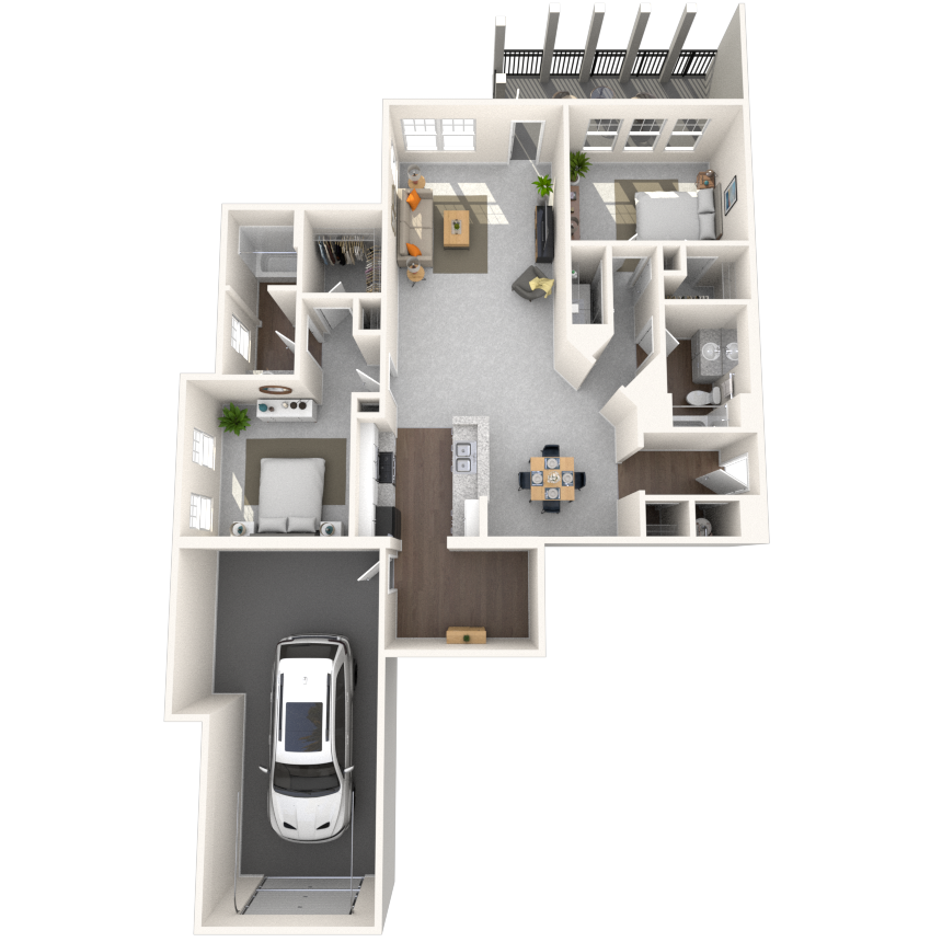 Bungalow 2x2 1380 SF
