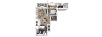 Traditional 1x1 591-713 SF