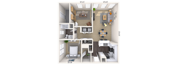 Traditional 1x1 925-958 SF