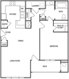 Traditional 1x1.5 840-1052 SF