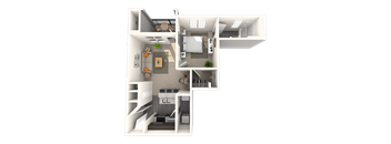 Traditional 1x1 601 SF