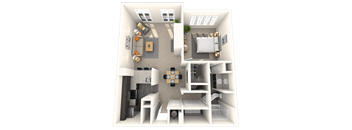 Traditional 1x1 779 SF