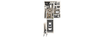 Traditional 1x1 849-882 SF