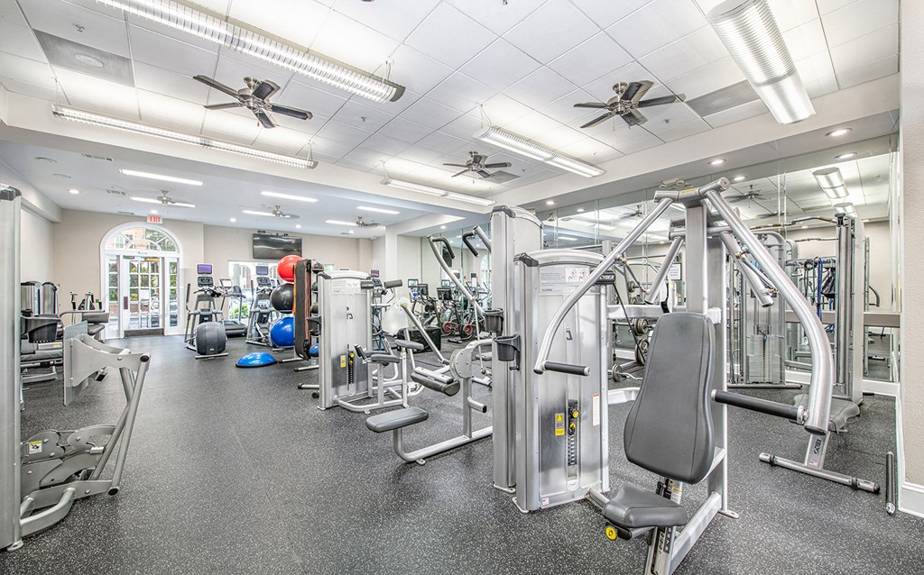 a state of the art gym with cardio equipment and weights