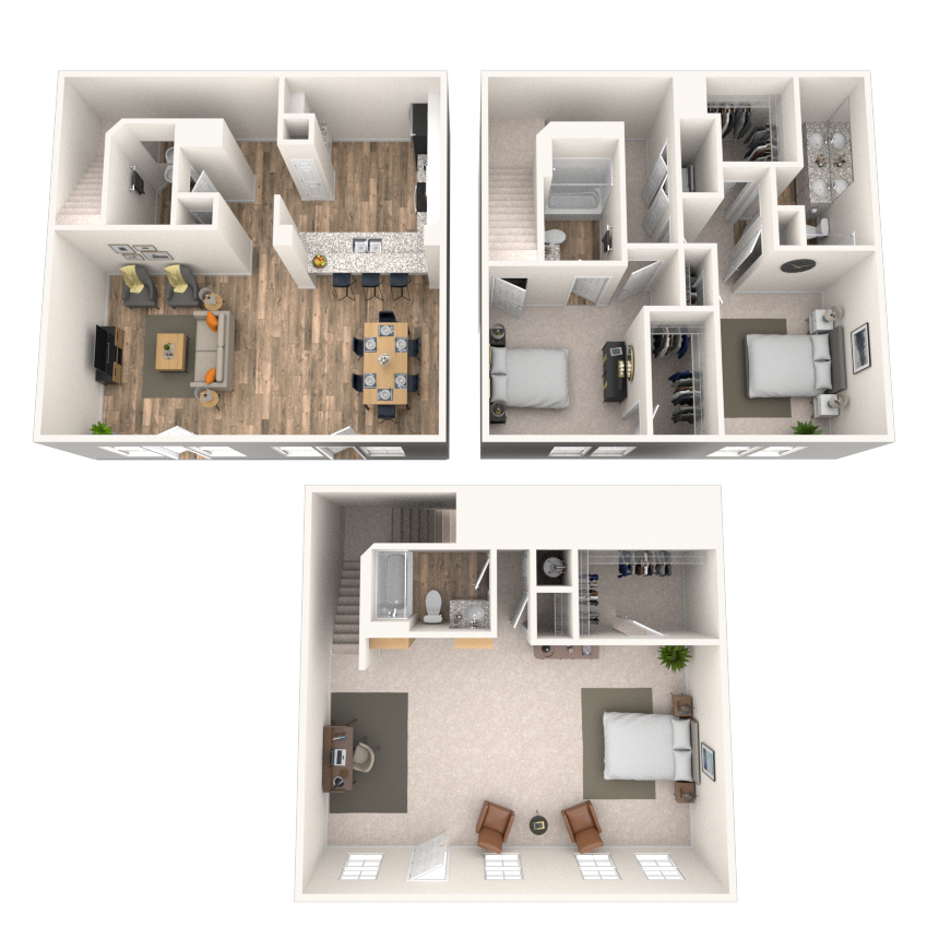Townhome 3x3.5 2090 SF