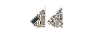 Townhome 2x2.5 1086-1087 SF