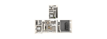 Carriage Home 2x2 994 SF