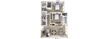 Traditional 2x2 1072 SF