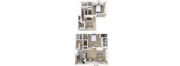 Townhome 2x2 1302 SF