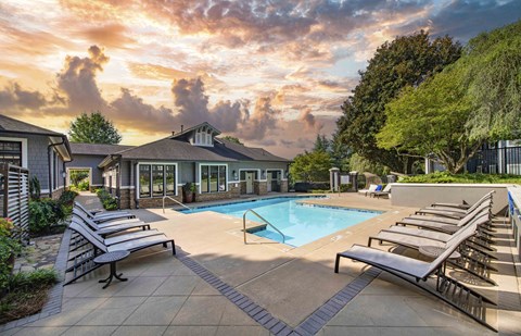 the swimming pool at our apartments