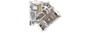 Traditional 1x1 885-1045 SF