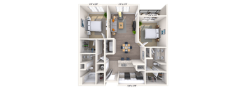 Traditional 2x2 1031-1097 SF