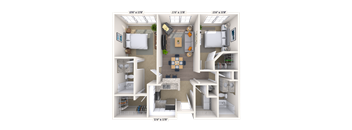 Traditional 2x2 979-1272 SF