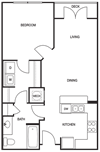 Traditional 1x1 641-701 SF