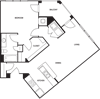 Traditional 1x1 885-1045 SF