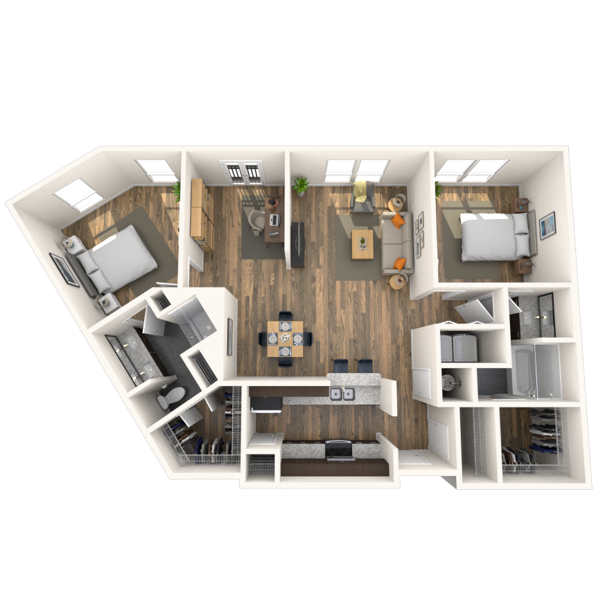 Traditional 2x2 1152-1303 SF