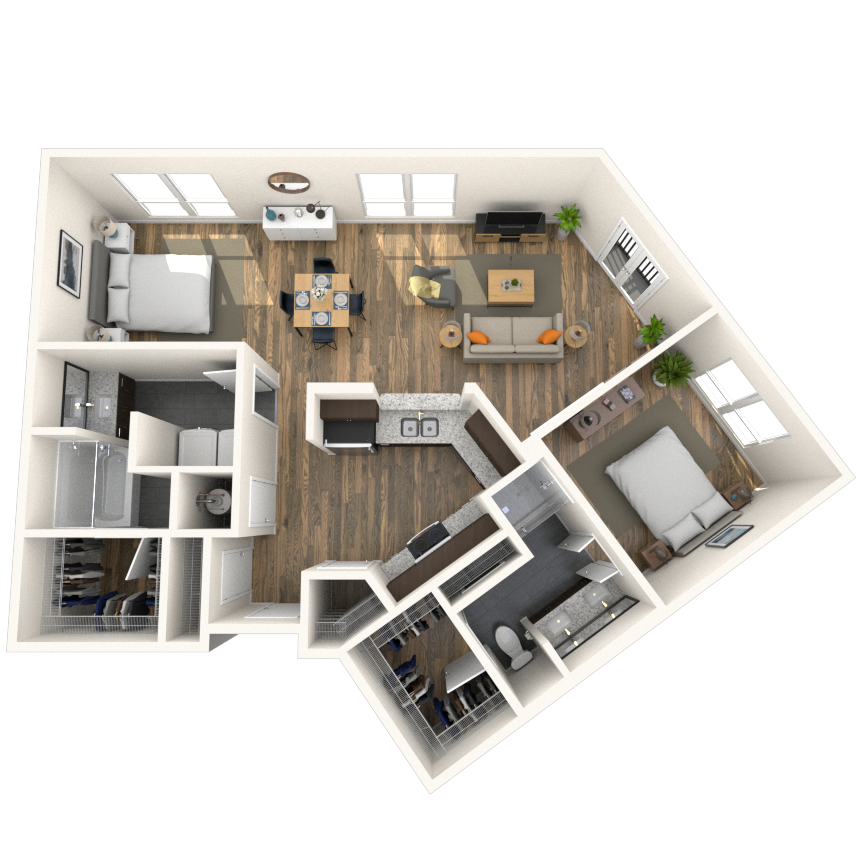 Loft 1x2 1169 SF