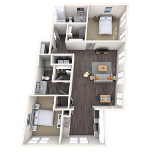 Loft 2x2 1133-1513 SF